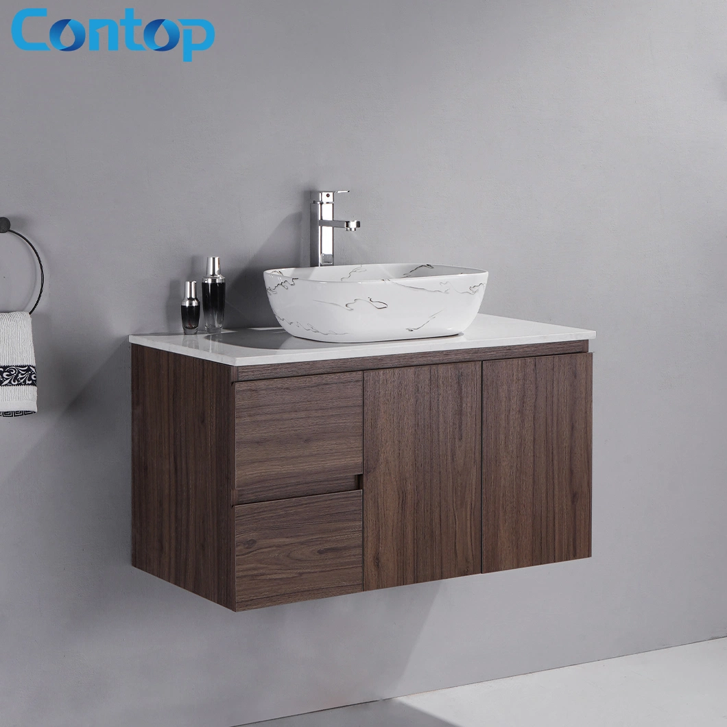 Simple Design Melamine Cabinets Wall Mounted Bathroom Vanity