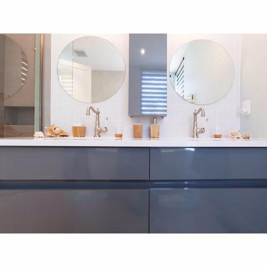 Factory Wholesale Modern Lacquer Ceramic Sink Commercial Hotel Bathroom Vanity