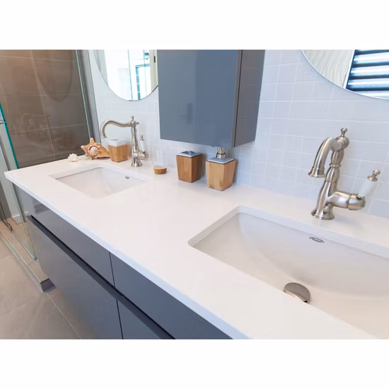 Factory Wholesale Modern Lacquer Ceramic Sink Commercial Hotel Bathroom Vanity