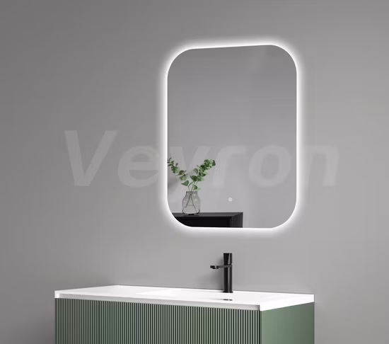Round LED Bathroom Mirror Suspension Smart Makeup Mirrors