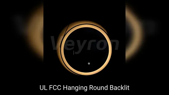 Round LED Bathroom Mirror Suspension Smart Makeup Mirrors